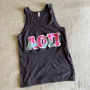 AOII Block Letter Tank - Custom Made American Apparel Alpha O